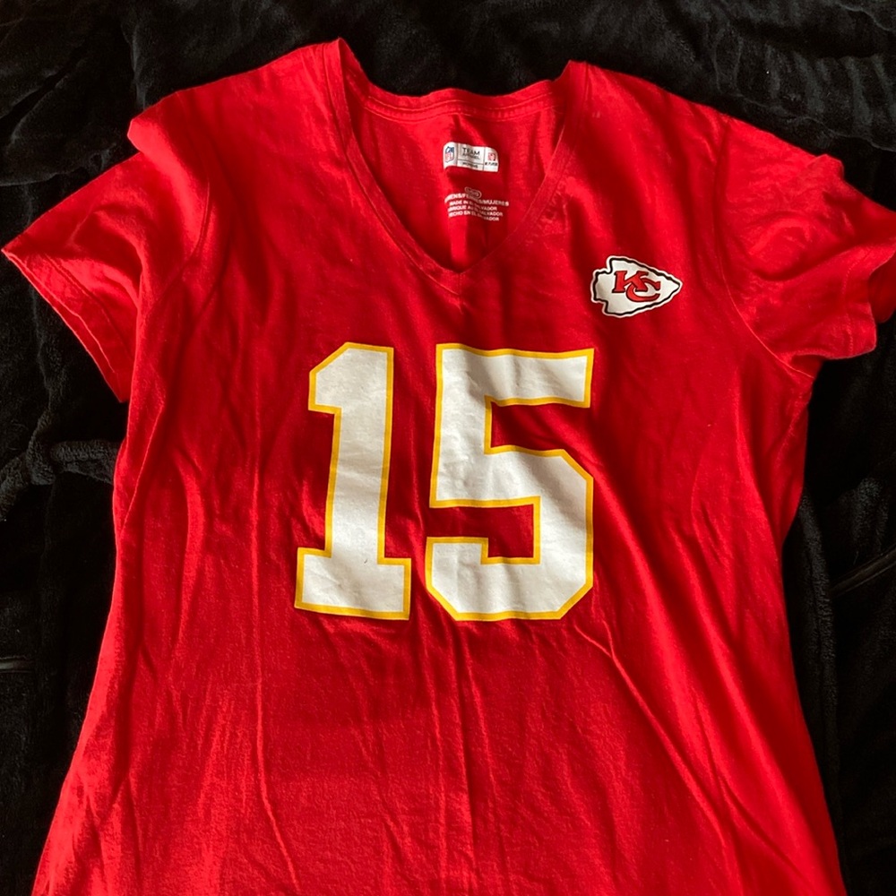 Red Kansas City Chiefs Number 15 T-Shirt